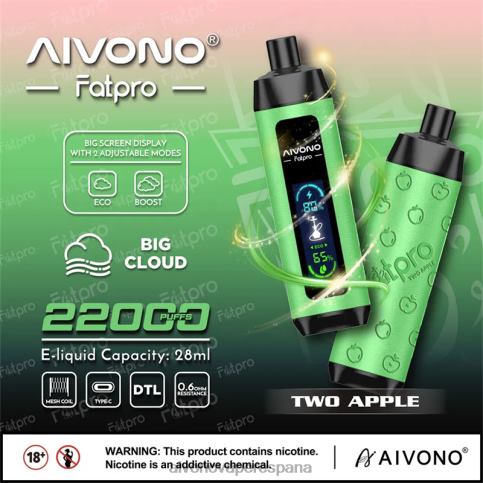 Aivono Fatpro 22000 dos manzanas H682H1 | Aivono Vaper Espana