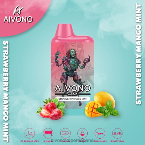 Aivono AIM MAGIC cigarrillo de caja de 5800 bocas fresa mango menta H682H97 | Aivono Vaper Espana