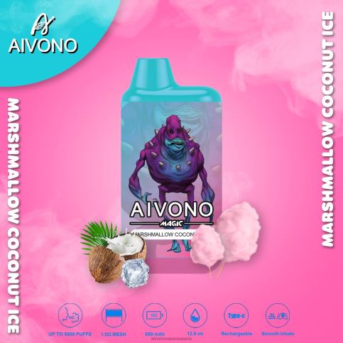 Aivono AIM MAGIC cigarrillo de caja de 5800 bocas hielo de coco de malvavisco H682H95 | Aivono Vaper