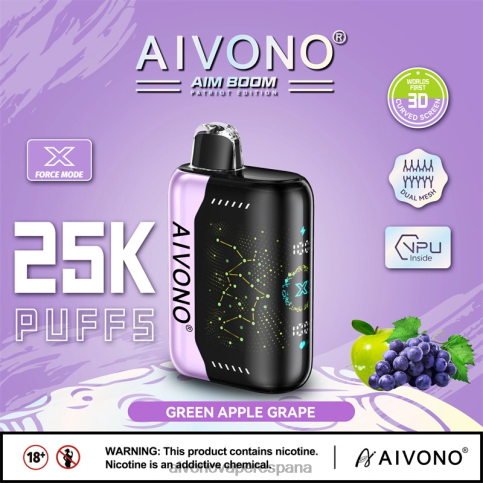 Aivono AIM BOOM 25000 uva manzana verde H682H346 | Aivono Reseñas